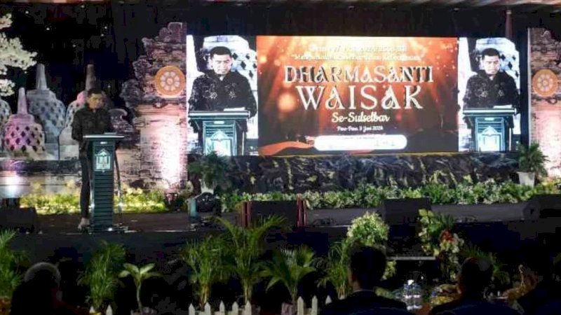 Hadiri Perayaan Dharmasanti Waisak se-Sulsel, Ini Pesan Pj Wali Kota Parepare