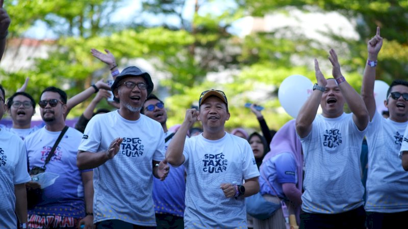 Kanwil DJP Sulselbartra saat CFD DI boulevard Makassar