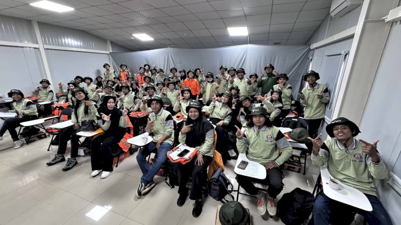 Kunjungan mahasiswa Program Studi (Prodi) Kehutanan, Fakultas Kehutanan dan Ilmu Lingkungan, Universitas Halu Oleo (UHO) Kendari, di PT Vale Indonesia Tbk (PT Vale) Indonesia Growth Project (IGP) Pomalaa, Sabtu (13/7/2024). (Foto: PT Vale Indonesia)