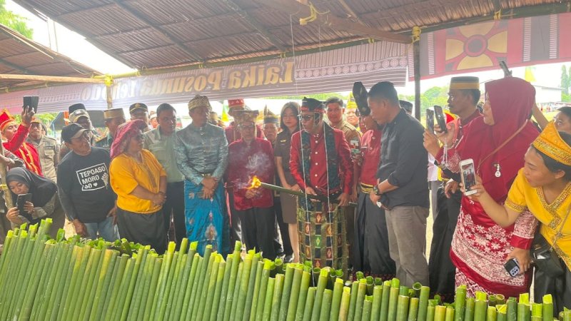 Pagelaran Budaya dan Kongres Lembaga Adat Suku Padoe, Karunsie, dan Tambee (Pasitabe) 2024, di Wasuponda, Luwu Timur, Sulawesi Selatan. (Foto: PT Vale Indonesia)