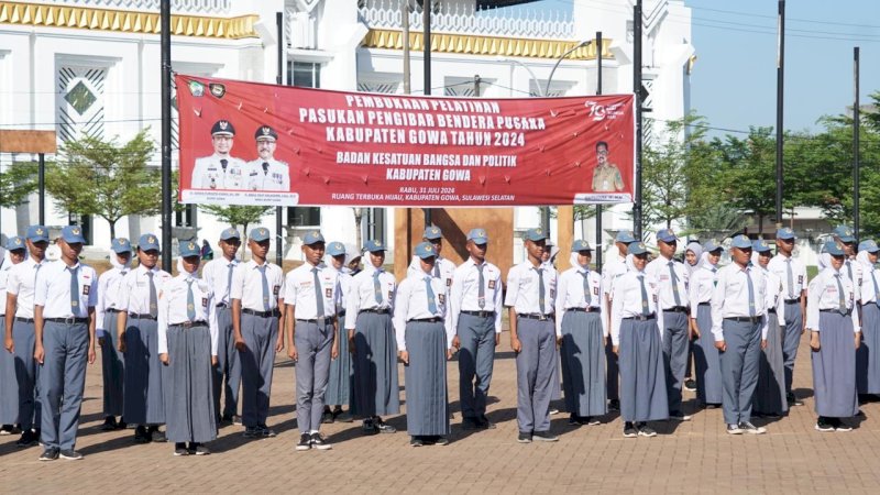 70 Peserta Calon Paskibra Gowa Mulai Latihan