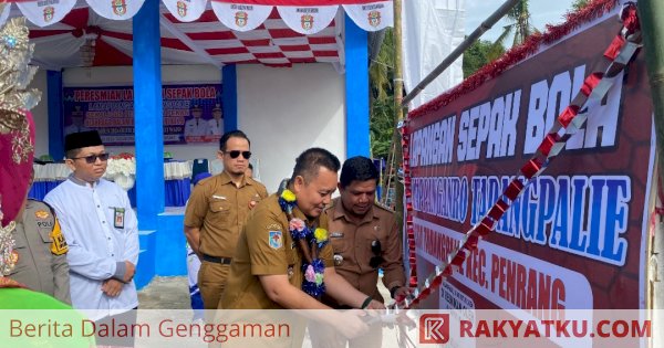 Resmikan Lapangan Sepak Bola Tadangpalie, Pj. Bupati Wajo Harap Bisa Lahirkan Bibit-bibit Atlet Berbakat