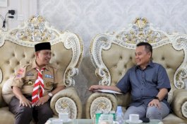 Bahas Peringatan Hari Pramuka ke-63, Pj Bupati Terima Kunjungan Kwarcab Gerakan Pramuka Wajo