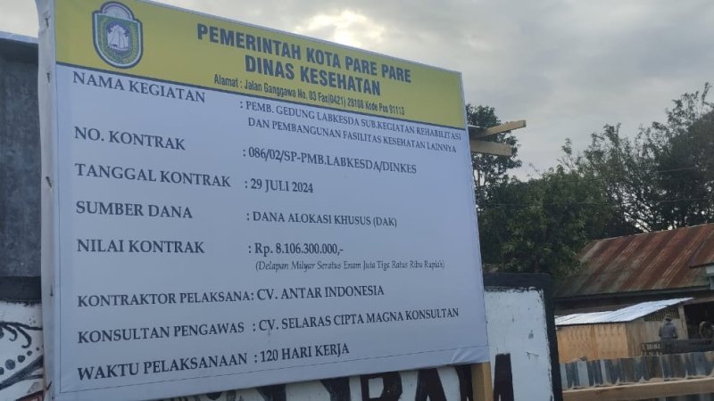 Pemkot Parepare Bangun Laboratorium Kesehatan Daerah