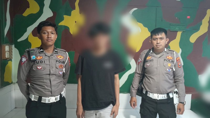 Anggota Satlantas Polres Wajo Amankan Pria yang Terciduk Bawa Narkoba 