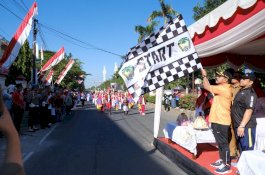 Wabup Gowa Lepas 86 Sekolah Peserta Gerak Jalan Pelajar