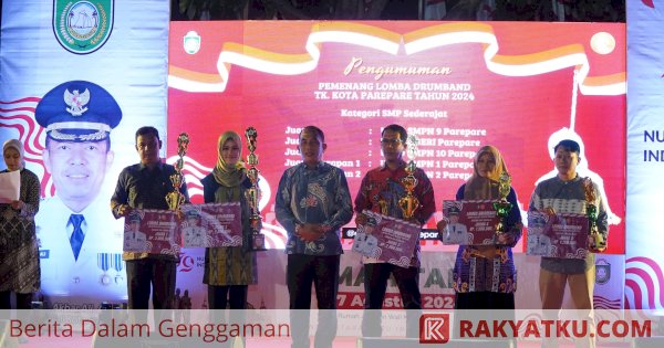 Daftar Pemenang Lomba Gerak Jalan dan Drumband Peringatan HUT ke-79 RI di Parepare