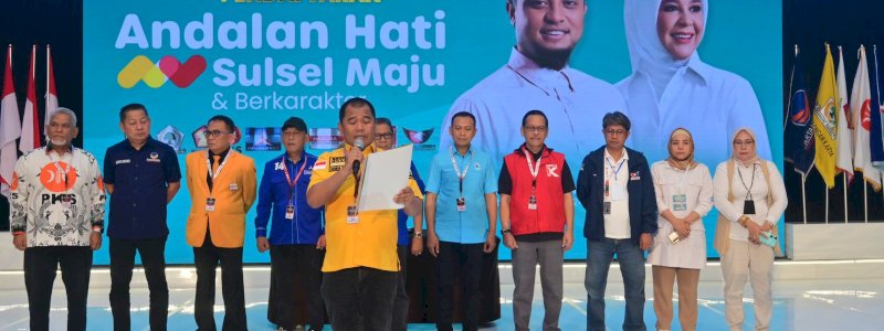 Koalisi 10 Partai Komitmen Menangkan Andalan Hati di Pilgub Sulsel