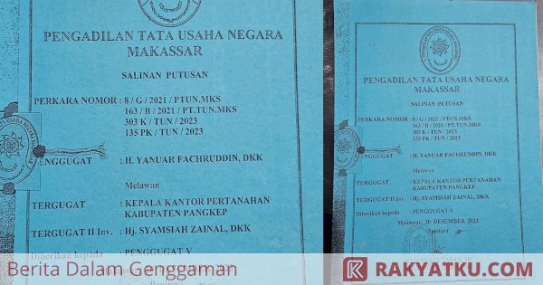 Ahli Waris alm. Prof. Fakhruddin Menang di MA, BPN Pangkep Didesak Segera Hapus Sertifikat Berperkara