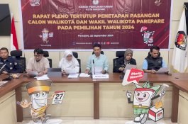 KPU Tetapkan 4 Paslon di Pilkada Parepare