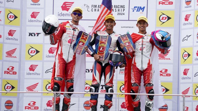 pebalap binaan AHRT berhadil naik podium