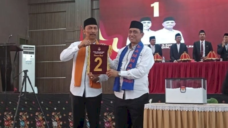 Pasangan calon Bupati dan Wakil Bupati Wajo Amran Mahmud-Amran Dapat Nomor Urut 2