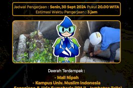Kebocoran Pipa 400mm, PDAM Makassar Lakukan Perbaikan di IPA II Panaikang