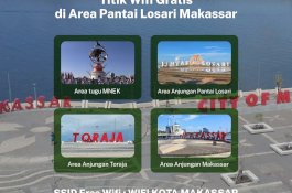 Bappeda Kota Makassar Sebut Wifi Gratis Kini Bisa Dinikmati di 4 Titik Kawasan Pantai Losari