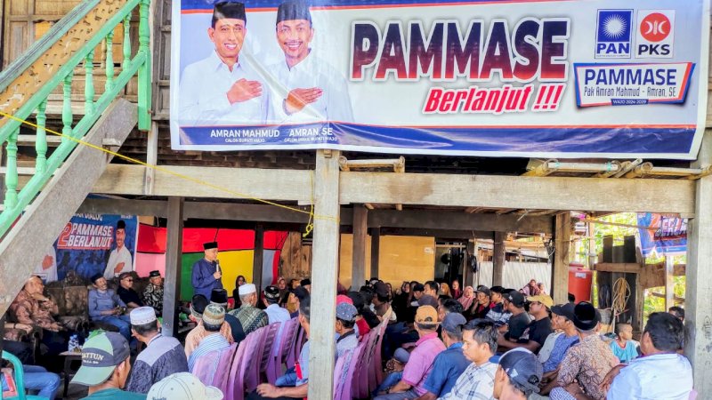 Kampanye di Kecamatan Majauleng, Amran Mahmud Sampaikan Pencapaian dan Optimisme Lanjutkan Program Gerbang Pammase