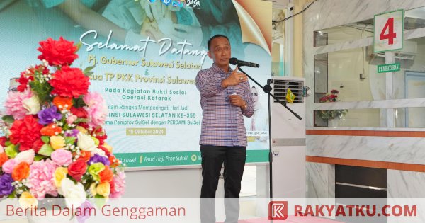 Penjabat Gubernur Sulsel Apresiasi Bakti Sosial Operasi Katarak Gratis RSUD Haji Makassar