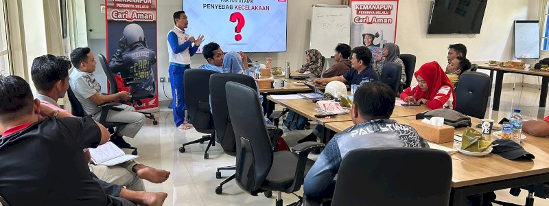 Kolaborasi Asmo Sulsel dengan Perusahaan, Edukasi Safety Riding