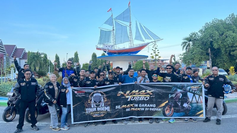 Komunitas NMAX dan Awak Media saat ikut Tour NMAX Tour Boemi Nusantara