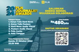Berhadiah Total Rp480 Juta, Waktu Pendaftaran PLN Journalist Award 2024 Masih Dua Pekan Lagi