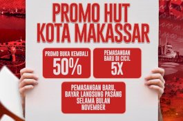 Memperingati HUT Ke 417 Kota Makassar, Perumda Air Minum Kota Makassar memberikan kemudahan bagi para calon maupun pelanggan non aktif. 