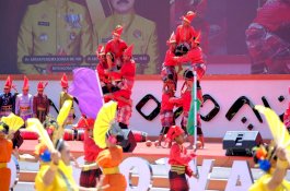 Pimpinan SKPD Pemkab Gowa Persembahkan Tari Kolosal di HJG Ke-704