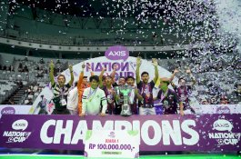 Turnamen Futsal AXIS Nation Cup 2024 akhinya SMK Medika Samarinda dan SMAN 2 Mojokerto Sabet Kantongi Juara