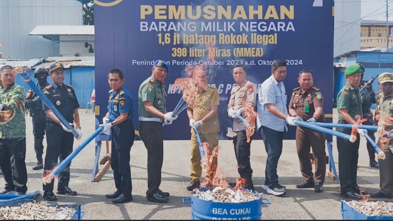 Bea Cukai Parepare Musnahkan Barang Ilegal Senilai Rp 2,3 Miliar 