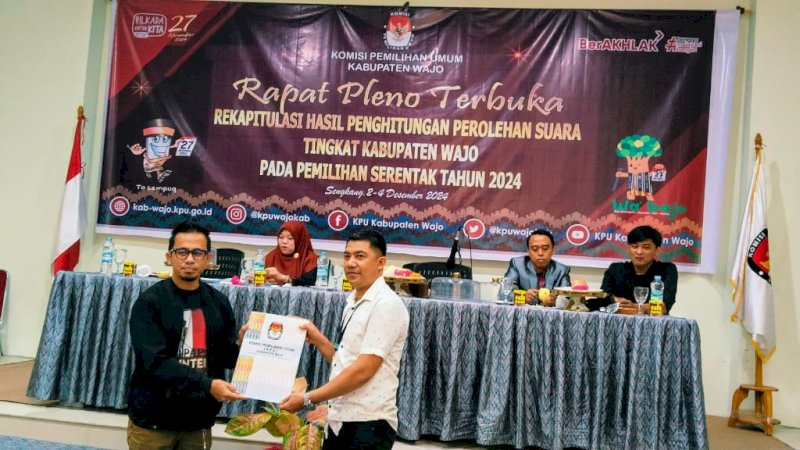 Hasil Penghitungan Suara Pilkada Serentak 2024 di Kabupaten Wajo