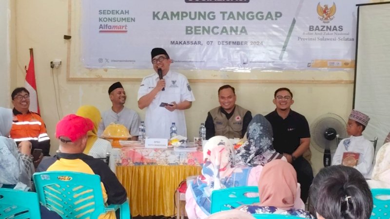 Baznas Sulsel dan BPBD Makassar Kolaborasi Bentuk Kampung Tanggap Bencana di Kelurahan Katimbang