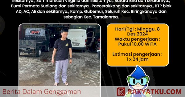 Kebocoran Pipa di Jalan Perintis Kemerdekaan, PDAM Makassar Siapkan Perbaikan Besok