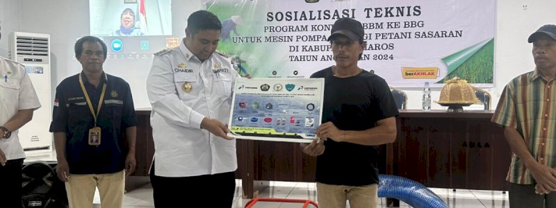 Pemkab Maros Salurkan 250 Pompa Air Berbahan Bakar Gas