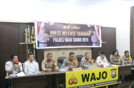 Kapolres Wajo Beberkan Pencapaian Pengungkapan Kasus Selama Tahun 2024