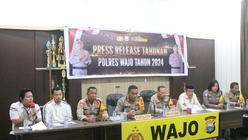 Kapolres Wajo Beberkan Pencapaian Pengungkapan Kasus Selama Tahun 2024