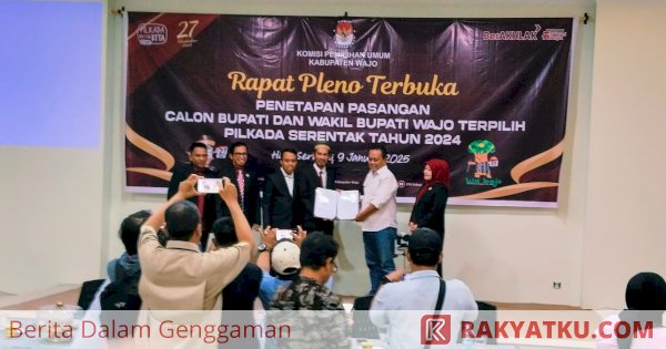 KPU Tetapkan AR-RAHMAN Pemenang Pilkada Wajo 2024