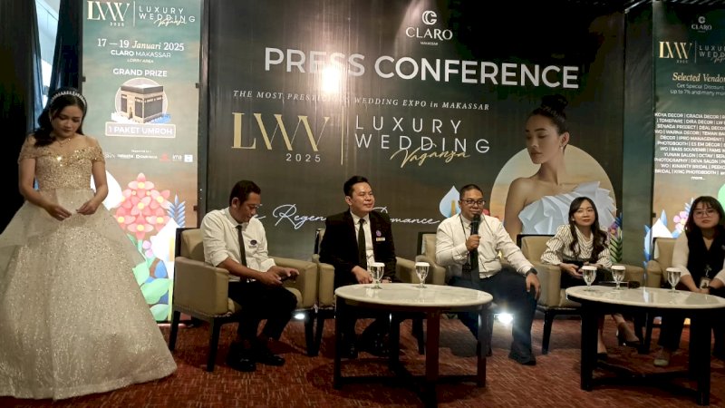 Prescon luxury wedding Vaganza di Claro hotel ,Senin 13 Januari 2025