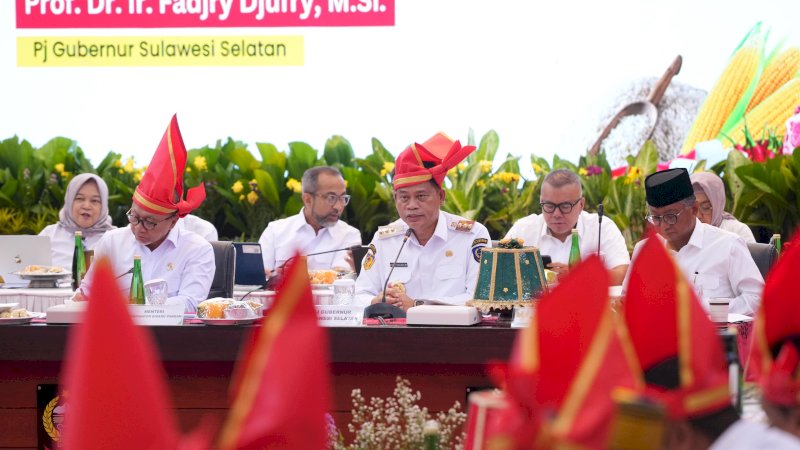 Prof Fadjry Djufry Bahas Kontribusi Sulsel Wujudkan Swasembada Pangan Bersama Empat Menteri dan Kepala Daerah