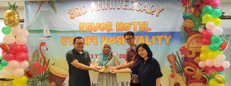 Favor Makassar dan Life Hotel Group Rayakan Anniversary ke-3 Tahun 