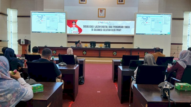 Pemprov Sulsel dan Privy Sosialisasi Ijazah Digital untuk Perguruan Tinggi