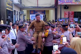 H-2 Purna Bakti, Adnan-Kio Disambut Haru  Jajaran Polres dan BPN Gowa