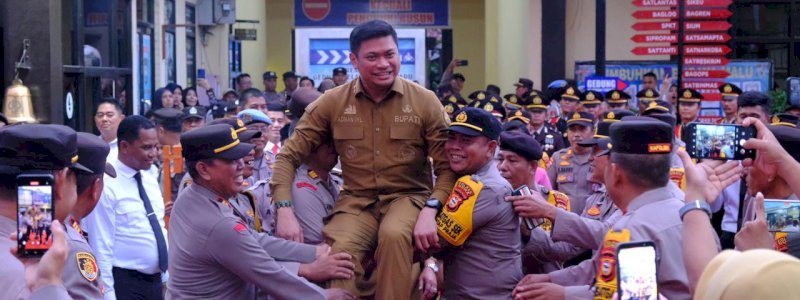 H-2 Purna Bakti, Adnan-Kio Disambut Haru  Jajaran Polres dan BPN Gowa