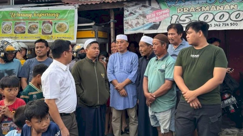 Wali Kota Parepare, Tasming Hamid (TSM) langsung meninjau lokasi kebakaran di Jalan Andi Makkasau, Senin(3/3/2025) .