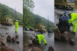 Kasat Lantas Polres Maros Rela Hujan-hujan Demi Keselamatan Penggunaan Jalan