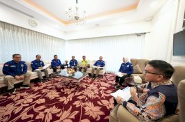 Sekprov Jufri Rahman dan BMKG Pusat Bahas Kondisi Cuaca Jelang Arus Mudik Lebaran
