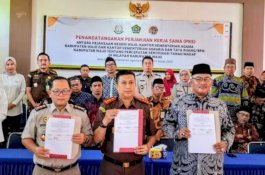 Kejari Wajo, Kemenag, dan BPN Tandatangani PKS Percepatan Sertifıkasi Tanah Wakaf