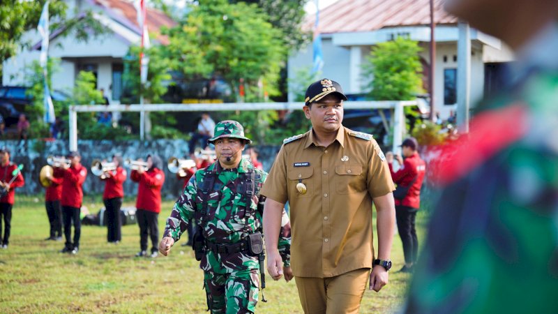 Buka TMMD ke-124, Bupati Bantaeng Uji Nurdin Apresiasi Pembangunan Embung di Desa Barua
