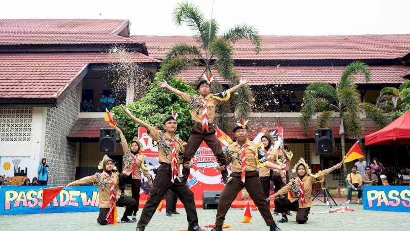 Salah satu peserta perwakilan sekolah yang ikut berkompetisi di ajang  ExtravagenZ Asmo Sulsel