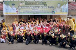 Ribuan Anak PAUD Penuhi Jalanan, Bupati Barru Sambut Generasi Emas Barru