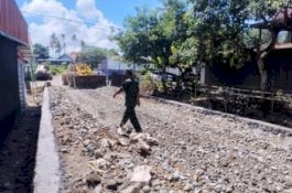 Satgas TMMD ke-124 Kodim 1406/Wajo Terus Genjot Pengerjaan Jalan di Desa Temmabarang