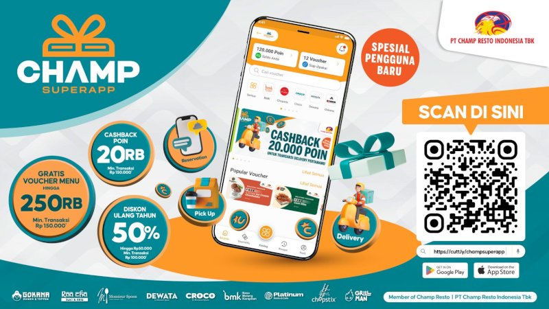 PT Champ Resto Indonesia meresmikan Aplikasi CRI 