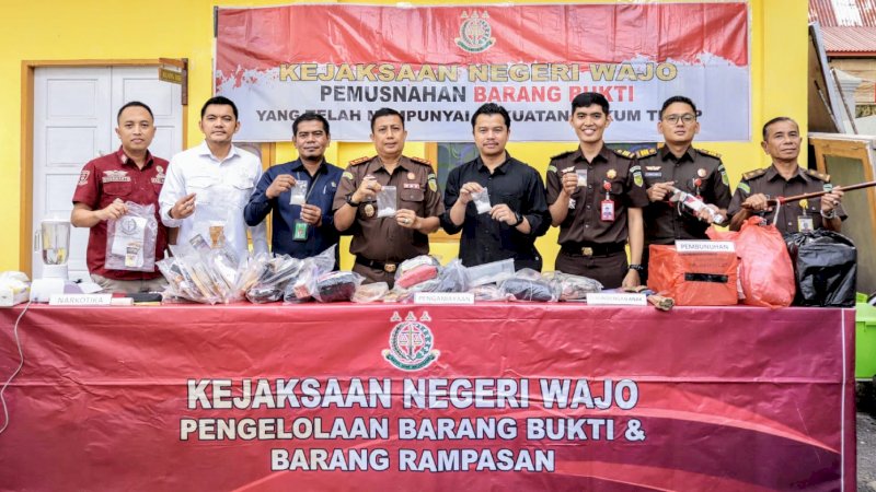 Kejaksaan Negeri Wajo Musnahkan Barang Bukti, Kali Kedua di Tahun 2025